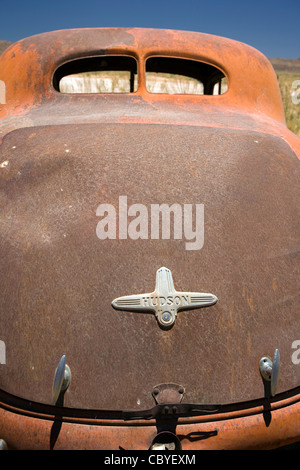 Voiture abandonnée (Hudson) en Solitaire - Khomas Region, Namibie, Afrique Banque D'Images