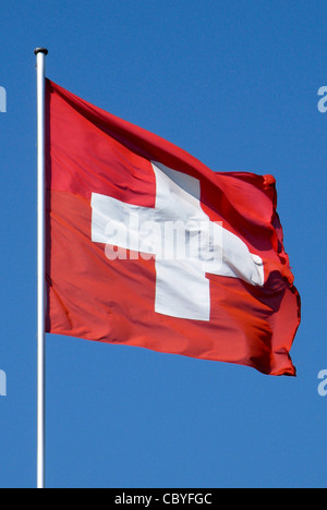 Drapeau national de la Suisse. Banque D'Images