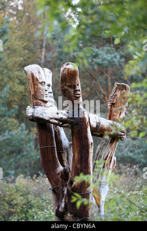 Frank Bruce sculpture trail à Kincraig Ecosse Banque D'Images