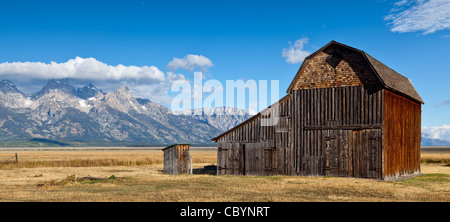 Le long de la grange en ligne mormon le Grand Teton National Park Banque D'Images