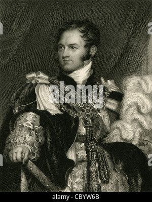 1831 gravure de Léopold I. Banque D'Images