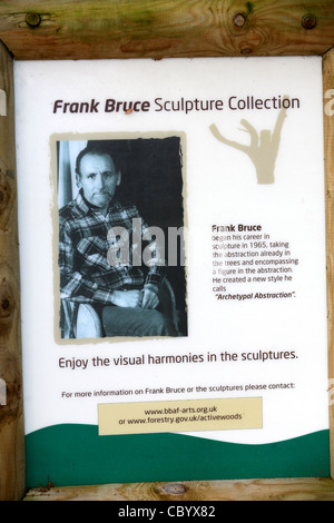 Frank Bruce sculpture trail à Kincraig Ecosse Banque D'Images