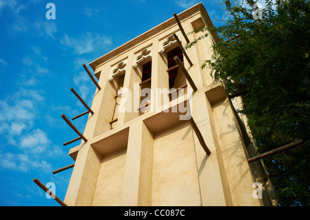 La tour du vent sur une maison dans le quartier Bur Dubaï Émirats de Dubaï Banque D'Images