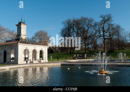 Les Jardins Italiens dans Kensington Gardens, Londres,Lancaster Gate Banque D'Images