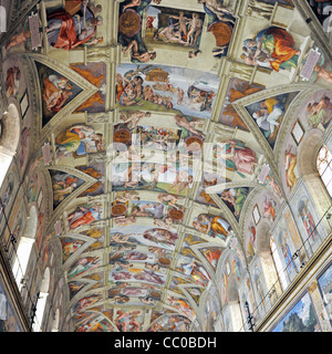 Mur de la chapelle Sixtine au Vatican, Rome, Italie Banque D'Images