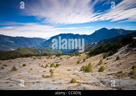 Cliché pris à proximité de paysages de montagne Hehuan Banque D'Images