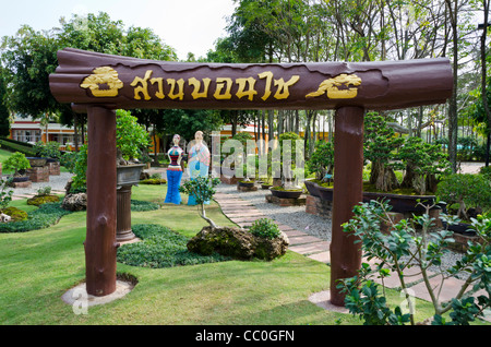 Bonzai tree in pot on brick stand at International Horticultural Exposition  in Chiang Mai Thailand Stock Photo - Alamy