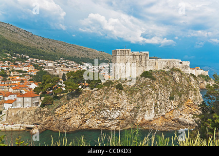 Forteresse du Saint-Laurent . La forteresse est au point le plus élevé de 51 mètres de haut, Dubrovnik, Dalmatie, Croatie, Europe Banque D'Images