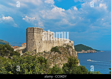 Forteresse du Saint-Laurent . La forteresse est au point le plus élevé de 51 mètres de haut, Dubrovnik, Dalmatie, Croatie, Europe Banque D'Images