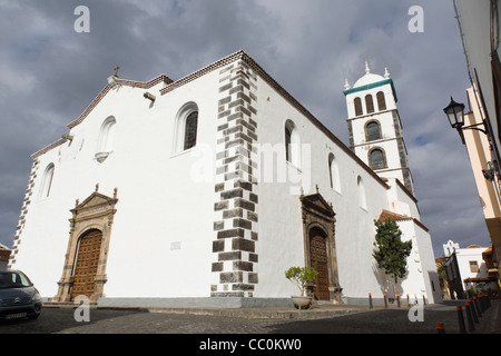 Garachico, Tenerife - côte nord port de mer. Iglesia Santa Ana, église de St Anne. Banque D'Images