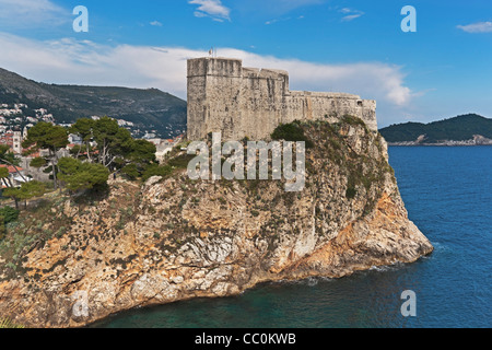 Forteresse du Saint-Laurent . La forteresse est au point le plus élevé de 51 mètres de haut, Dubrovnik, Dalmatie, Croatie, Europe Banque D'Images