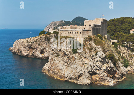 Forteresse du Saint-Laurent . La forteresse est au point le plus élevé de 51 mètres de haut, Dubrovnik, Dalmatie, Croatie, Europe Banque D'Images