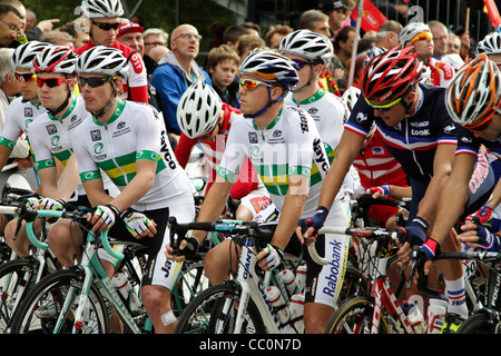 Cycle route championnats en Rudersdal Danemark 2011. Les hommes U23 départ Banque D'Images