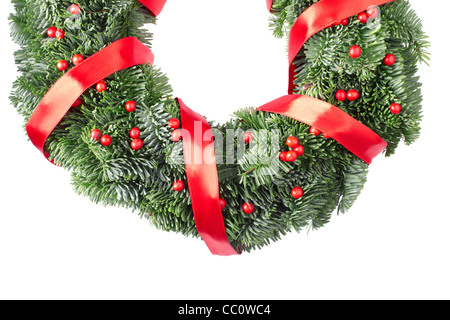 Couronne de Noël aux fruits rouges Banque D'Images