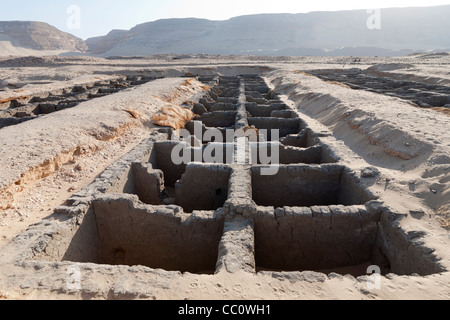 La tombe du roi Djer de la 1ère dynastie. 3000BC Abydos, Moyenne Égypte. Banque D'Images