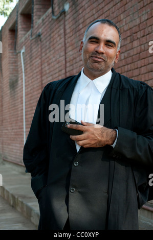 Avocat smiling, Capitol Complex, Chandigarh, Inde Banque D'Images