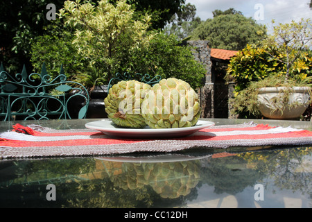 Crème anglaise-ananas, sucre-ananas, sweetsop Banque D'Images