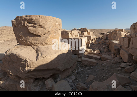 Ruines de temples et de la ville de Kom el Sultan à Abydos Moyenne Égypte Banque D'Images