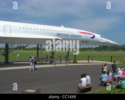 Préservés ex-British Airways Concorde (G-BOAF) à Filton Airfield, Bristol, Angleterre. Cet avion a effectué son premier vol le 20 avril 1979 Banque D'Images