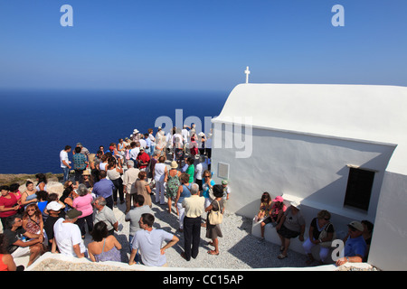 Grèce îles Cyclades sikinos l'inauguration de l'église de la panaghia pantochara Banque D'Images