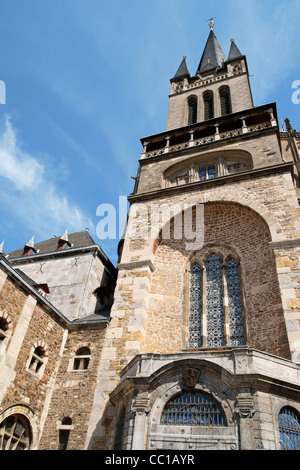 La Cathédrale aussi connu sous le nom de cathédrale impériale ou Royale Église de Sainte Marie à Aix-la-Chapelle, Allemagne Banque D'Images