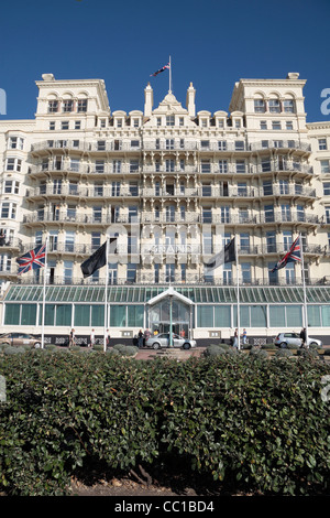 Le Grand Hôtel sur Kings Road, front de mer de Brighton, East Sussex, UK. Banque D'Images