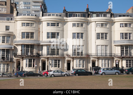 Certaines des maisons du 19ème siècle sur la Place Regency à Brighton, East Sussex, UK. Banque D'Images