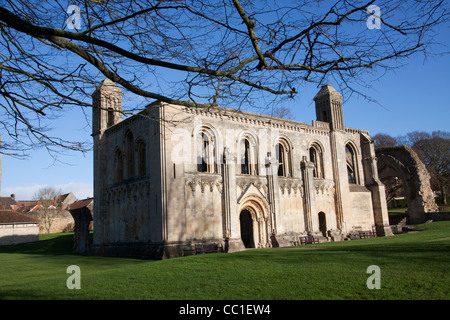 Chapelle de la Dame de l'Abbaye de Glastonbury Somerset Banque D'Images