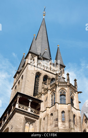 La Cathédrale aussi connu sous le nom de cathédrale impériale ou Royale Église de Sainte Marie à Aix-la-Chapelle, Allemagne Banque D'Images