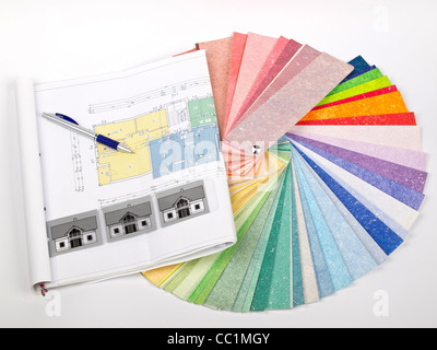 Projet de vacances avec un échantillon de couleur Banque D'Images