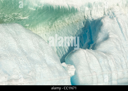 Stalactites de glace, mer de Weddell, l'Antarctique Banque D'Images