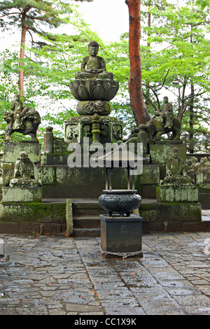 Gohyaku Rakan (500 statues), Kita-dans Temple, Kawagoe, Japon Banque D'Images