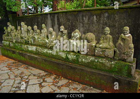 Gohyaku Rakan (500 statues), Kita-dans Temple, Kawagoe, Japon Banque D'Images