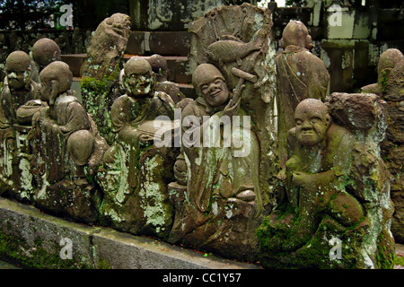 Gohyaku Rakan (500 statues), Kita-dans Temple, Kawagoe, Japon Banque D'Images