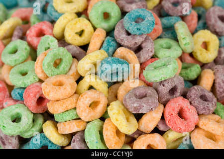 Céréales Petit-déjeuner céréales Froot Loops. Banque D'Images