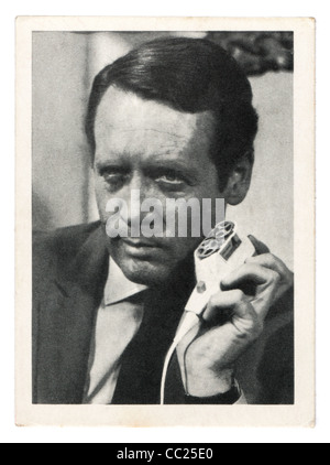 Danger Man bubble gum cartes émises par Somportex en 1965 avec Patrick McGoohan que John Drake Banque D'Images