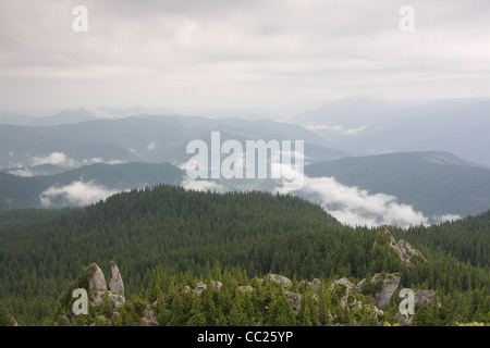 Les montagnes Rarau partie de l'Est des Carpates, Bucovine du Sud, Roumanie Banque D'Images