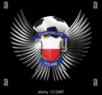 Pologne Soccer Ball Banque D'Images