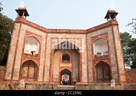 Porte ouest, Tombe de Humayun, Delhi, Inde Banque D'Images