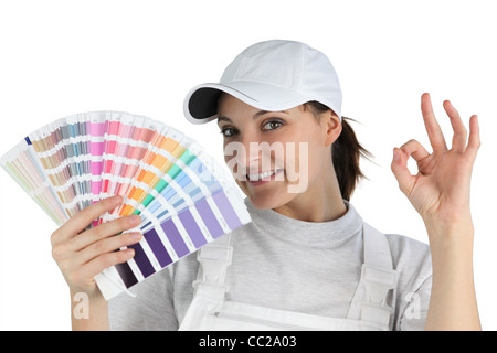 Swatch holding Décorateur Banque D'Images