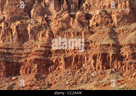 Détail de l'escarpement du plateau de la Paria au monument national de Vermilion Cliffs, Arizona, États-Unis Banque D'Images