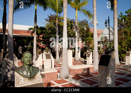 Historique de Key West Memorial Sculpture Garden, Key West, Florida Keys, Floride, USA Banque D'Images