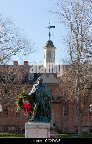 College of William and Mary à Williamsburg en Virginie a été conçu par Christopher Wren Banque D'Images