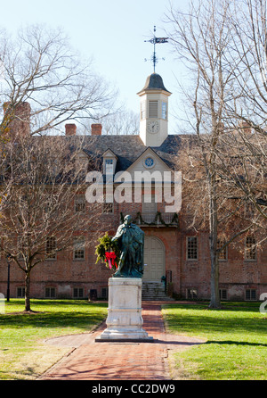 College of William and Mary à Williamsburg en Virginie a été conçu par Christopher Wren Banque D'Images