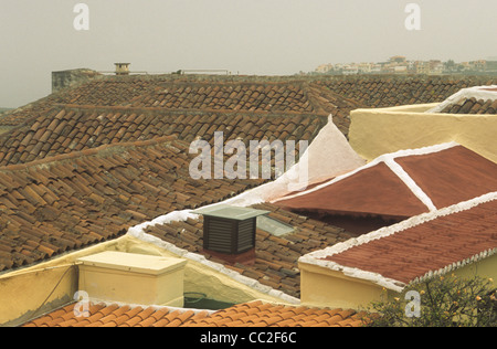 Toits de Santa Cruz de Tenerife, Tenerife, Canaries, Espagne Banque D'Images