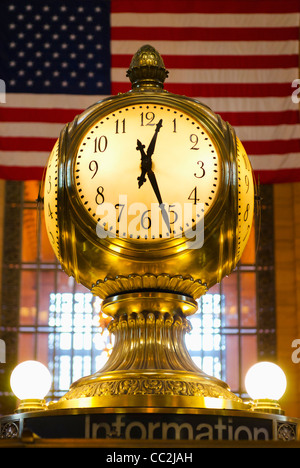 USA, New York City, horloge à Grand Central Station Banque D'Images