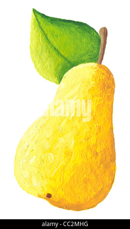 Illustration de poire jaune juteux Banque D'Images