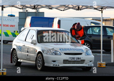 2011 Thame Motorsport club & Middlesex County Automobile club stades10/12/2011 Rockingham stuart bliss richard marsh Honda civic Banque D'Images