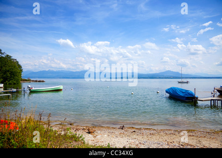Vue paysage du lac Le lac de Genève , Suisse Banque D'Images