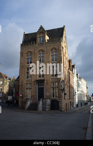 Street, boutique, building ruelle Bruges Belgique Banque D'Images